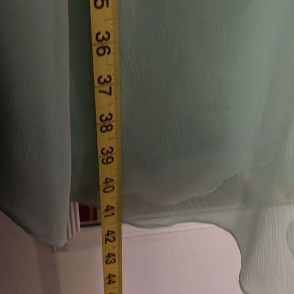 *CLOSET CLOSING* Mint Chiffon Maxi Skirt - Picture 4 of 7